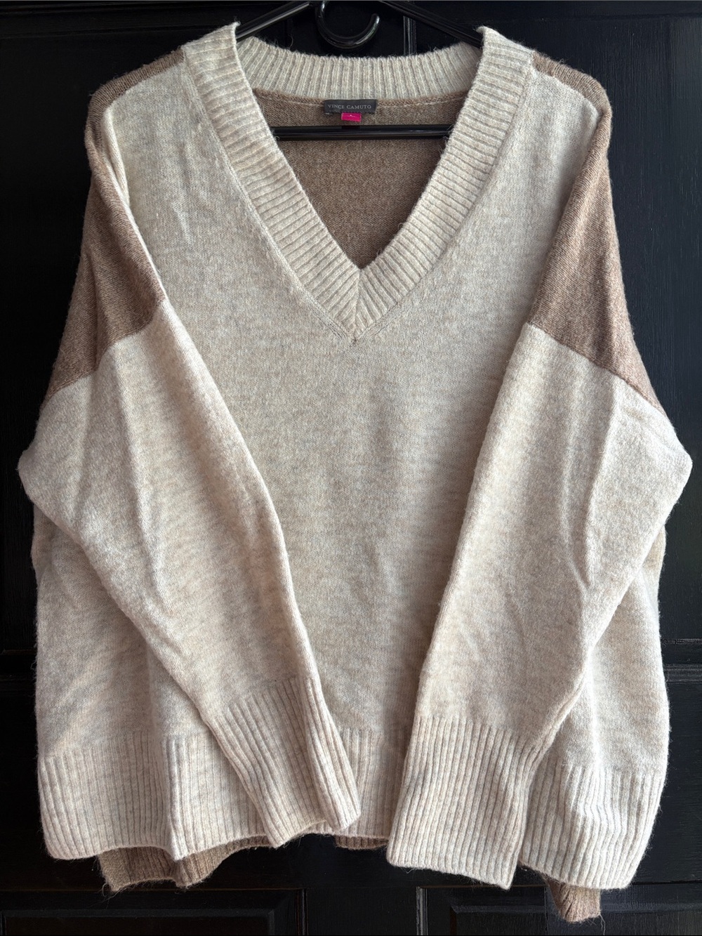 Vince Camuto Colorblock V-Neck Sweater in